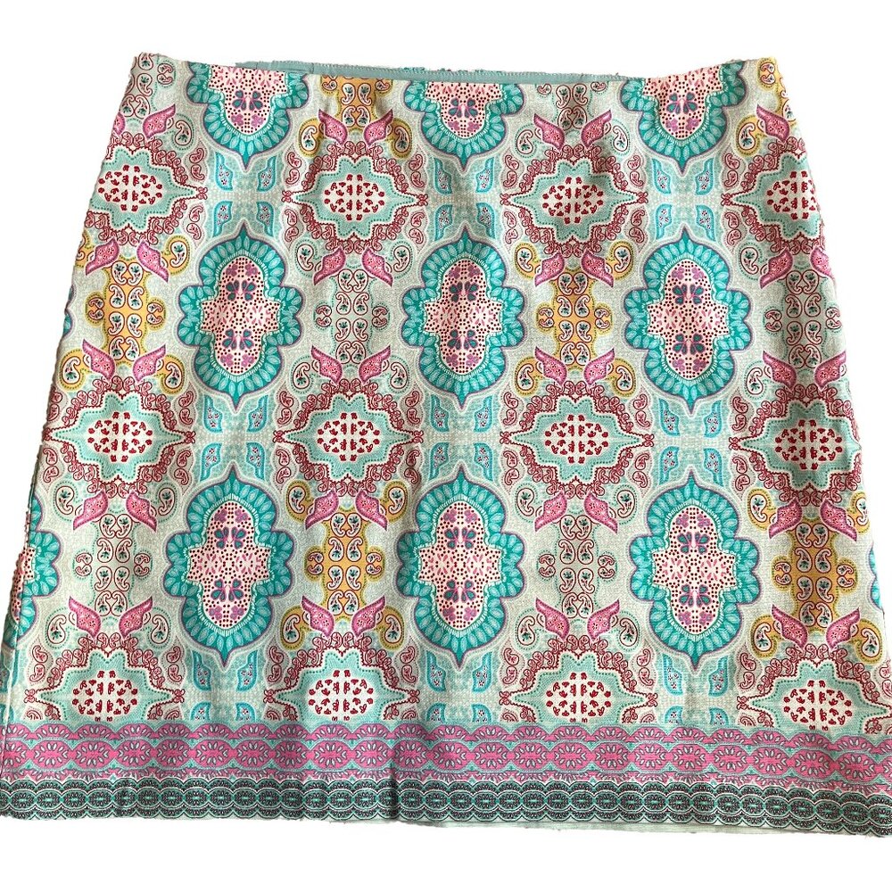 EUC Talbots Pink Paisley Skirt Size: 16